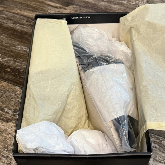 J/Slides NYC Shoes Womens Size 8 Black Faux Fur Bree Double Strap Slides NEW - Picture 6 of 11